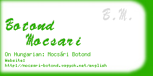 botond mocsari business card